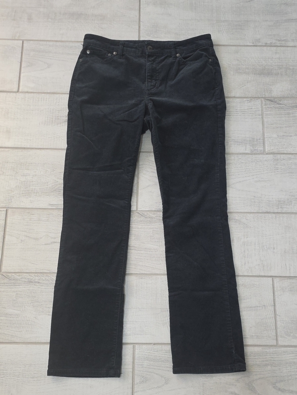 Lauren Ralph Lauren Corduroy Women's Size 8 Black With Green Label Stretch